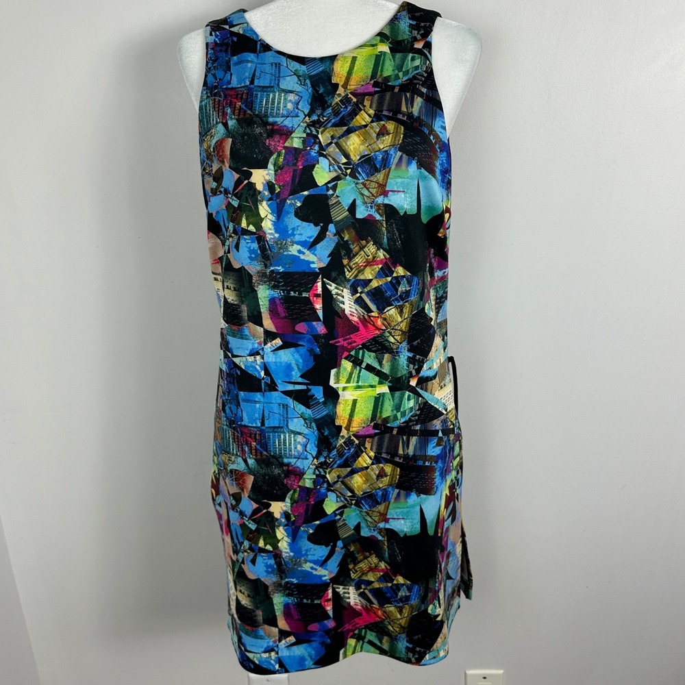 Joseph Ribkoff Canada Sheath Dress Built In Shorts Romper Art Deco Womens Size 8